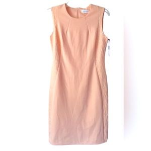 Calvin Klein Sheath Dress Size 4 Color: Peach